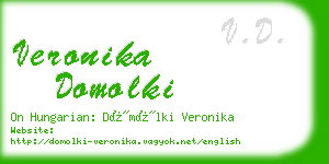 veronika domolki business card